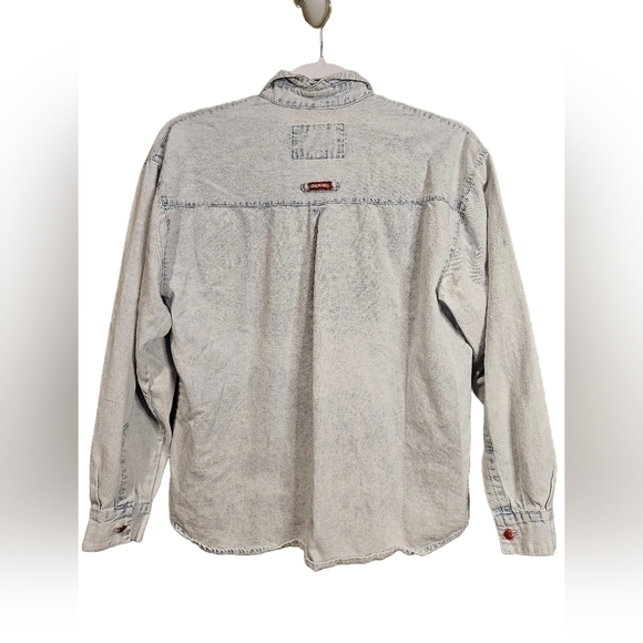 Jordash vintage Americana light color denim/jean button up heart button med - Picture 4 of 4